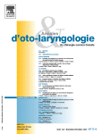 Go to journal home page - Annales d'Otolaryngologie et de Chirurgie Cervico-faciale